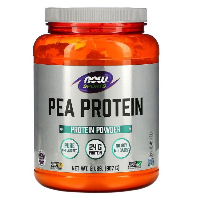 NOW Foods NOW Alimenti, Sport, Proteine dei piselli, Puro non aromatizzato, 2 libbre (907 g) on Productcaster.