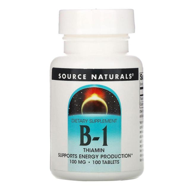 Source Naturals, B-1, Thiamin, 100 mg, 100 Tablets on Productcaster.