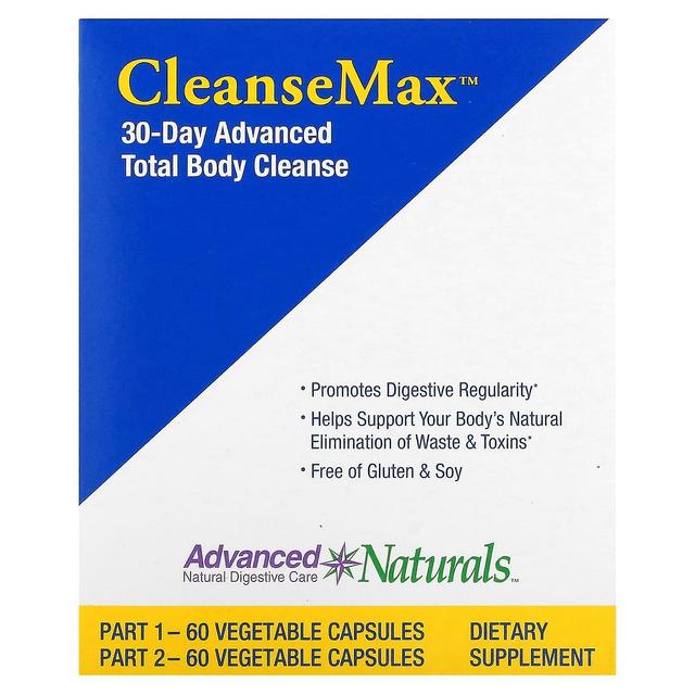 Advanced Naturals, CleanseMax, 30-Day Advanced Total Body Cleanse, 2 Bottles, 60 Vegetable Capsules on Productcaster.