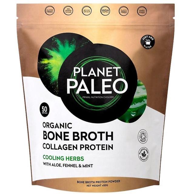 Planet Paleo Organic Bone Broth Collagen Protein Cooling Herbs 450g on Productcaster.