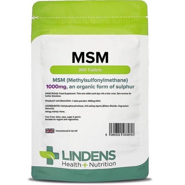 Lindens MSM (metyylisulfonyylimetaani) 1000mg Tabletit 360 (3978) on Productcaster.