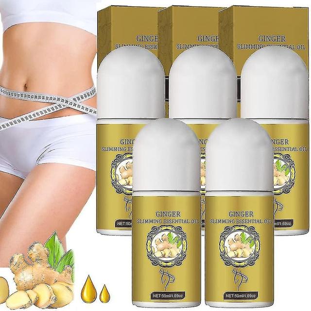 Bilibony Hatic Roll On Ginger Oil, Belly Drainage Ginger Oil For Hatic Drainage, Hævelse, Massage Ginger Oil - Forbedre Swelli 5 Pakke 250ml on Productcaster.