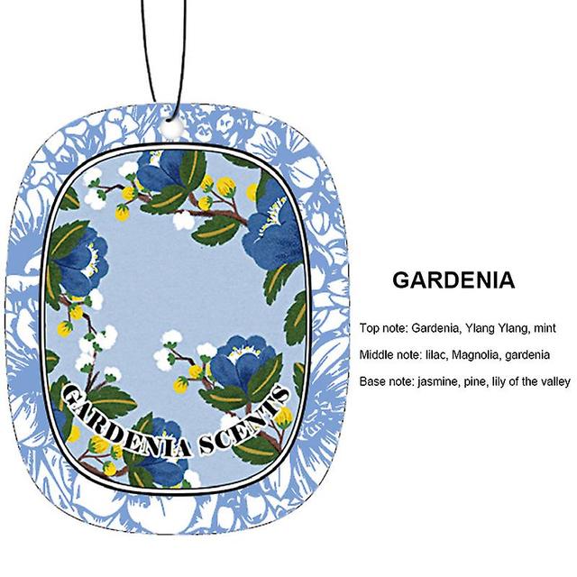 4pcs Auto Scent Women Lasting Fragrance Diffuser Hanging Car Interior Gardenia flower on Productcaster.