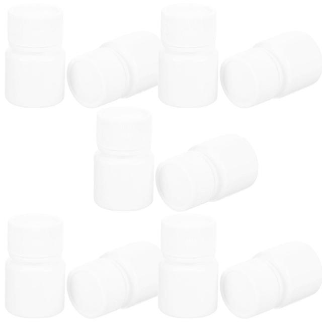 Toyvian 30pcs Plastic Pills Holders Pills Medicine Sub Bottles Pills Bottles Small Pills Bottles For Outdoor White 4x2.5cm on Productcaster.