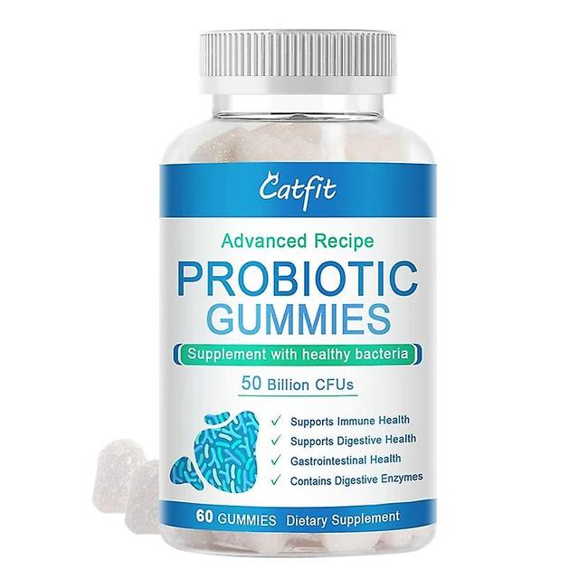 Catfit Organic Digestion Probiotics Gummies Balancing Healthy Flora Gastrointestinal Nursing Gut Item For Adults And Childrenhuamade Huamade 60PCS on Productcaster.