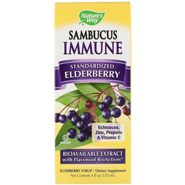 Nature's Way, Sambucus Immune, seljanmarja, standardoitu, 4 fl oz (120 ml) on Productcaster.