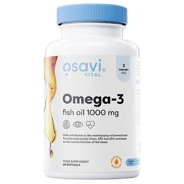 Osavi Omega-3 Fish Oil Molecularly Distilled 1000mg Softgels 60 on Productcaster.