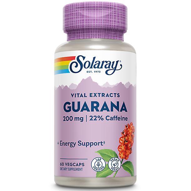 Výťažok zo semien Solaray guarana 300 mg | 44 mg kofeínu | zdravá energia, zameranie, pamäť a podpora metabolizmu | 60 vegcaps on Productcaster.