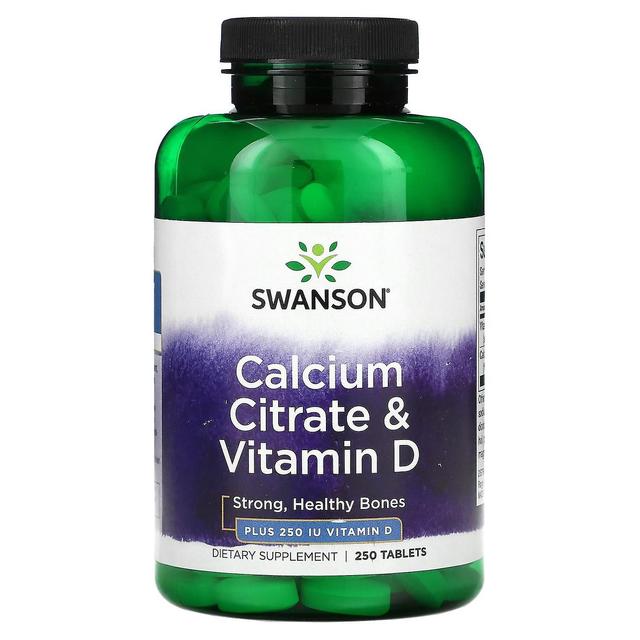 Swanson, Calcium Citrate & Vitamin D, 250 Tablets on Productcaster.