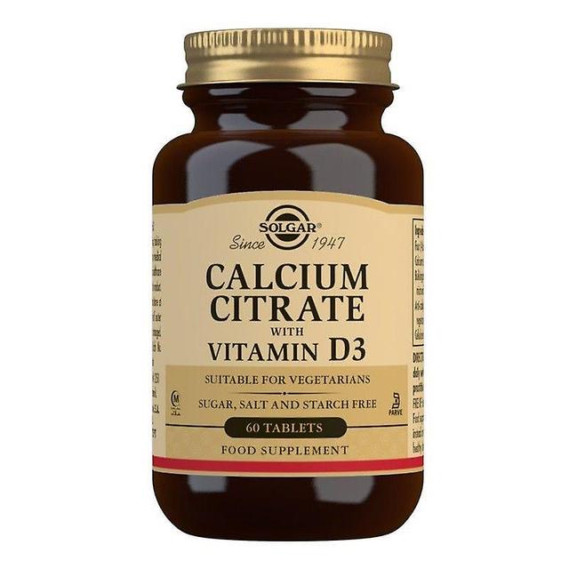 Solgar Calcium Citrate with Vitamin D Tablets 60 (12539239) on Productcaster.