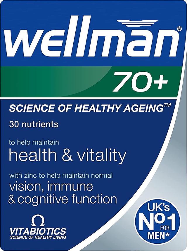 Vitabiotics Wellman 70+ Tablet 30x Health & Vitality Minerals - 3 Packs for 2 on Productcaster.