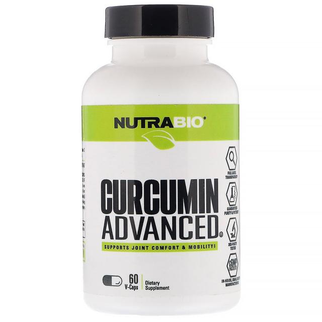 NutraBio Labs, Curcumin Advanced, 60 V-Caps on Productcaster.