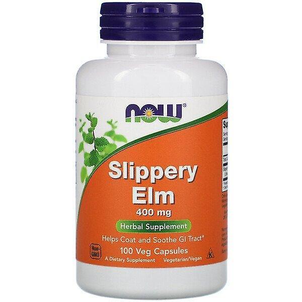 NOW Foods Nu fødevarer, Glat Elm, 400 mg, 100 Veg kapsler on Productcaster.