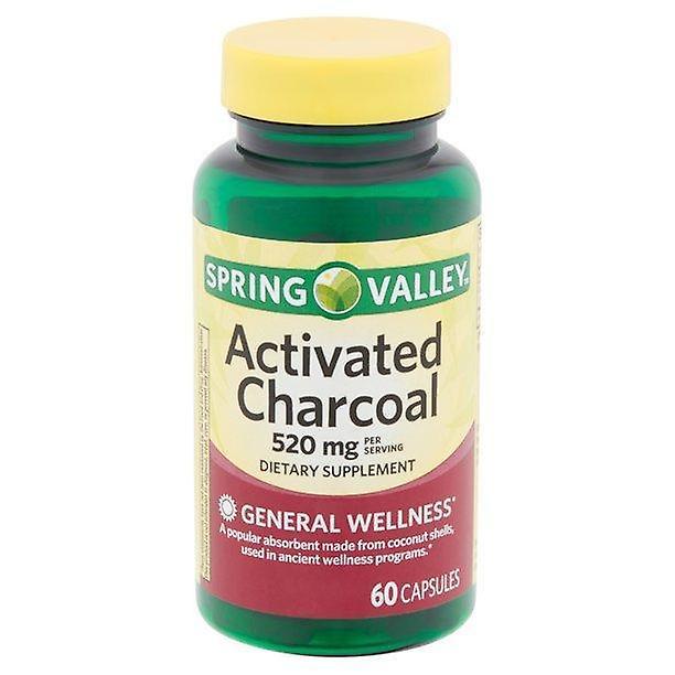 Spring Valley Vale da Primavera carvão ativado, 520mg, cápsulas, 60 contagem on Productcaster.