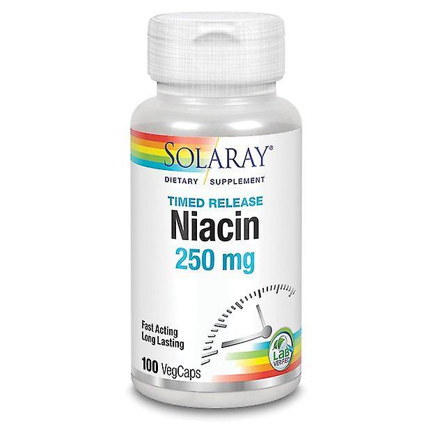 Solaray Niacin mit zeitgesteuerter Freisetzung 250mg, Vitamin B3 | Unterstützung der Hautgesundheit, des Herz-Kreislauf-Kreislauf- und Nervensystem... on Productcaster.