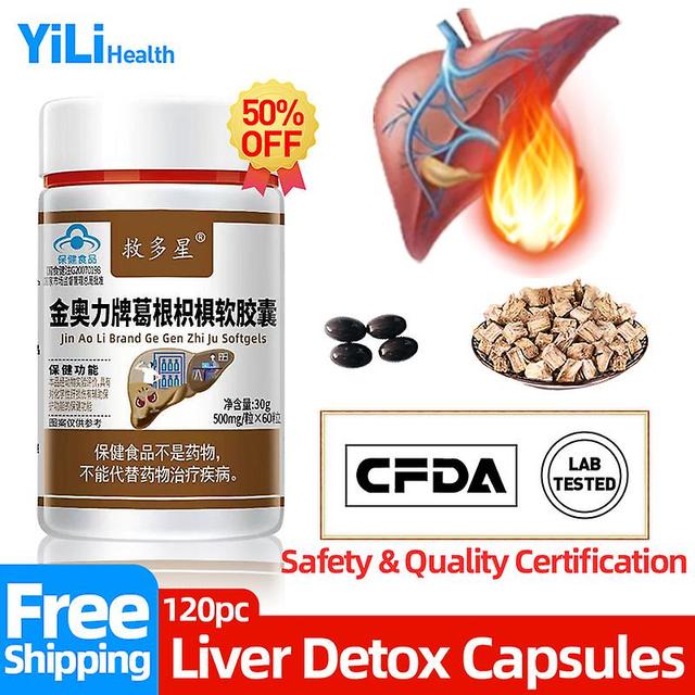 Jinzhaolai Maksan vieroitushoitokapseli Maksan puhdistus Detox Pueraria Mirifica Lisäravinteet Kudzu Root Medicine Cfda Hyväksy 2bottles 120pc on Productcaster.