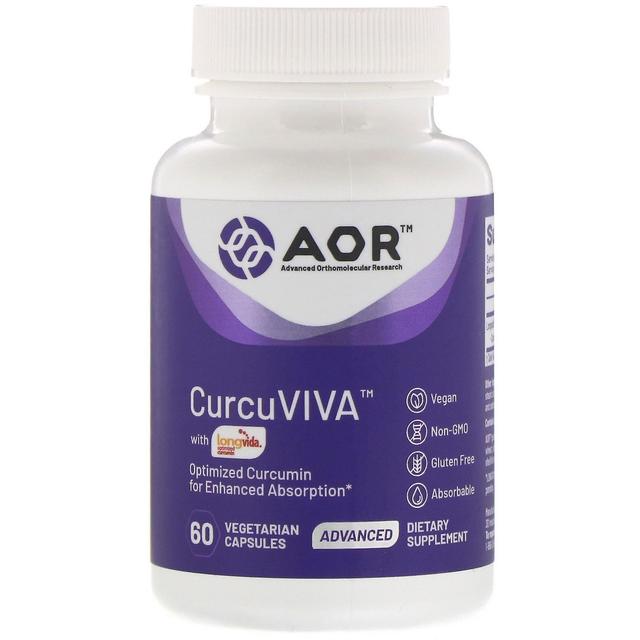 Advanced Orthomolecular Resear Advanced Orthomolecular Research AOR, CurcuViva, 60 Vegetarian Capsules on Productcaster.