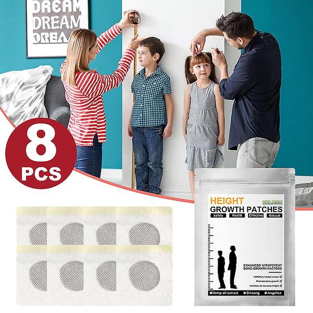 Qian 8pcs altura aumento do corpo de condicionamento do pé Crescer gesso mais alto promover adesivo de pés de crescimento ósseo promover cuidados on Productcaster.