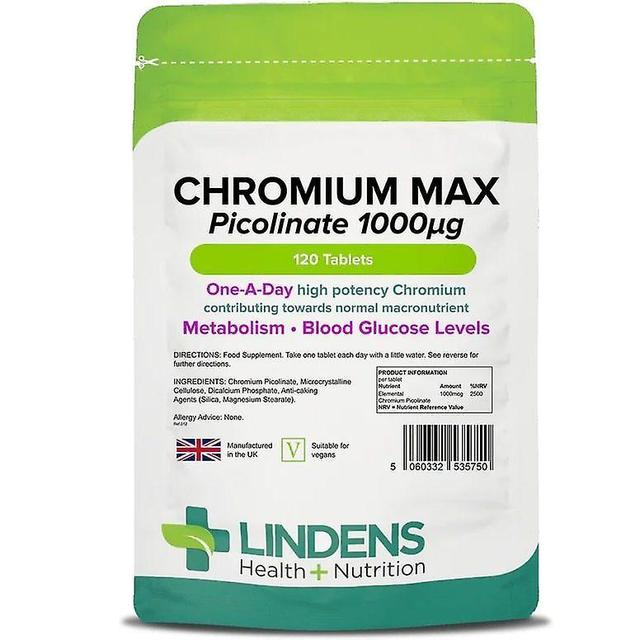 Lindens Chromium Max 1000mcg Tablets 120 (5750) on Productcaster.