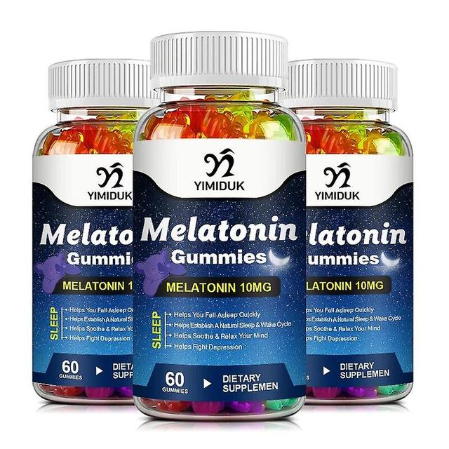 Visgaler Melatonin Gummies Improve Sleep Relieve Insomnia 10mg Regulate Sleep For A Good Sleep 3 Bottles on Productcaster.