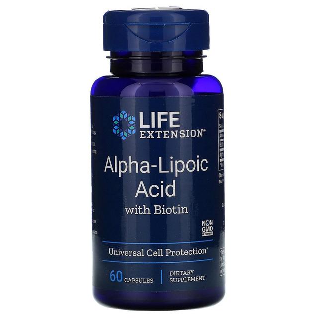 Life Extension Livsförlängning, Alfa-liponsyra med biotin, 60 kapslar on Productcaster.