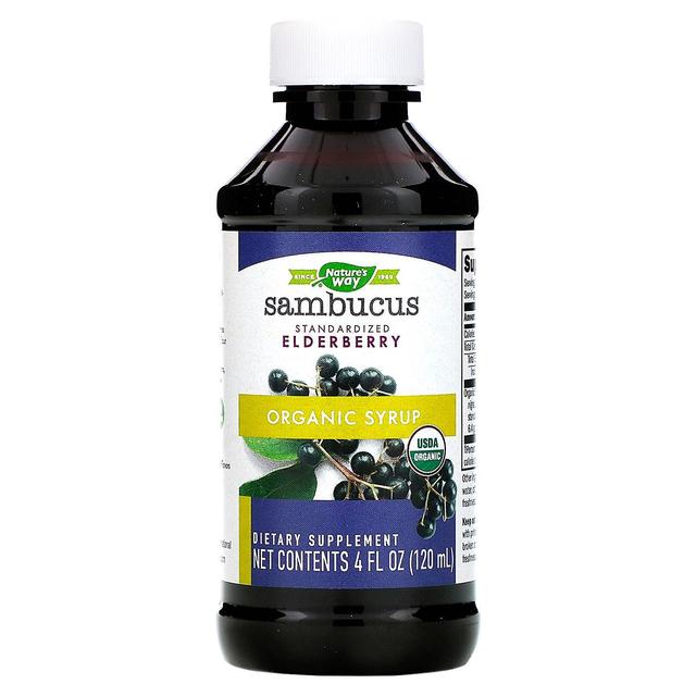 Nature's Way, Sambucus, Standardized Elderberry, Organic Syrup, 4 fl oz (120 ml) on Productcaster.