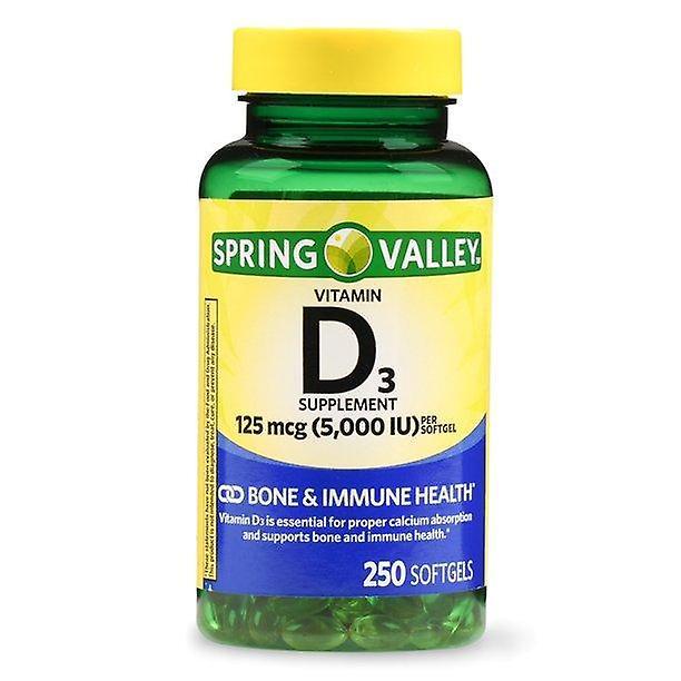 Spring valley vitamin d3 softgels, 5000 iu, 250 count on Productcaster.