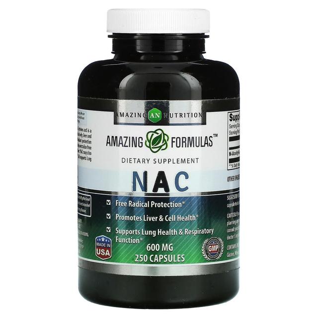 amazing nutrition Fantastisk ernæring, NAC, 600 mg, 250 kapsler on Productcaster.