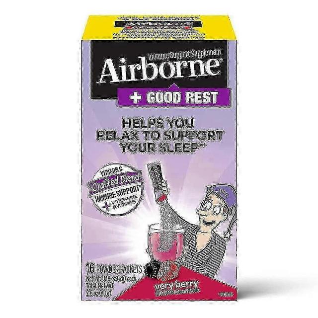 Airborne plus beta-immune booster, powder packets, very berry, 16 ea on Productcaster.