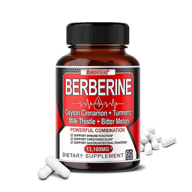 Vorallme Berberin 13.100 mg mit Ceylon Kurkuma Kurkuma Layano Distel Bittermelone Maximale Stärke, Glukose, Herzimmununterstützung 60 count-1 bottle on Productcaster.