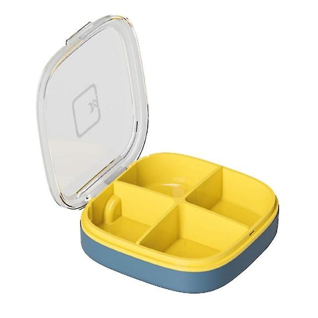 Portable 4/6 Comments Pill Izer - Medicine Stora Box Dark Blue S on Productcaster.