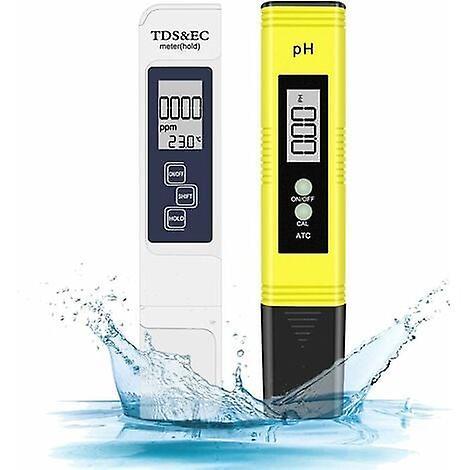 Ln-testeur Ph Piscine, Mtre Lectronique 4-en-1 Ph Tds Testeur De Qualit De L'eau, Temprature Avec Cran Lcd,test Pour Potable, Aquariums, Hydroponie, P on Productcaster.