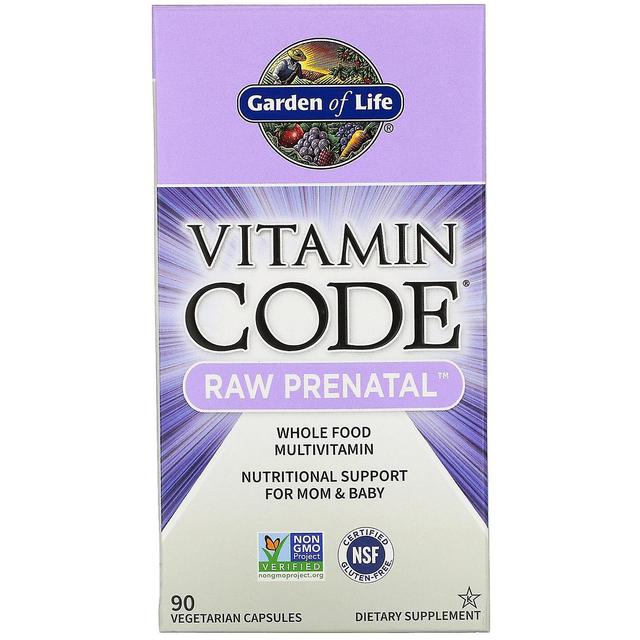 Garden of Life Livets trädgård, Vitaminkod, RAW-prenatal, 90 vegetariska kapslar on Productcaster.