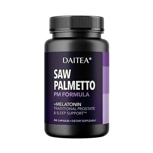 Vorallme Night Saw Palmetto Extract Supplement für Männer, für regelmäßiges nächtliches Wasserlassen und Schlafgesundheit, gentechnikfrei 60 count-... on Productcaster.