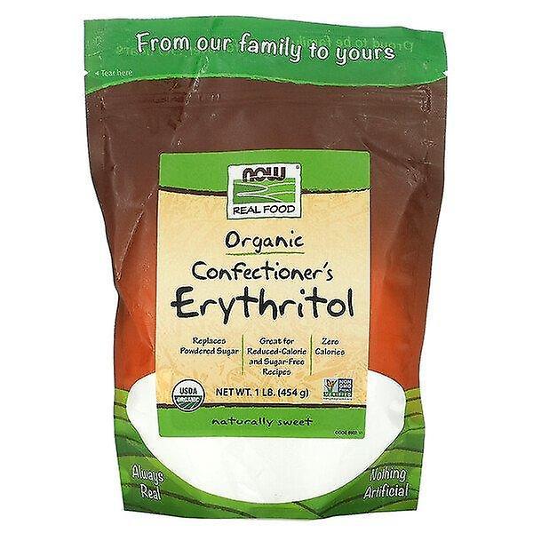 NOW Foods Nyt ruoat, oikea ruoka, luomukonditorian erytritoli, 1 lb (454 g) on Productcaster.