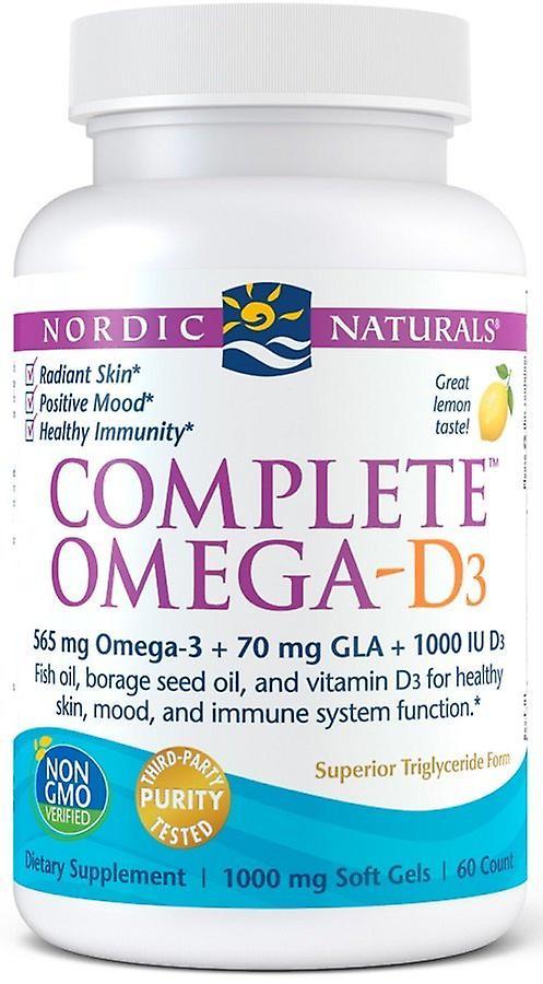 Nordic Naturals Complete Omega D3 Lemon 60 Softgels 125 gr on Productcaster.