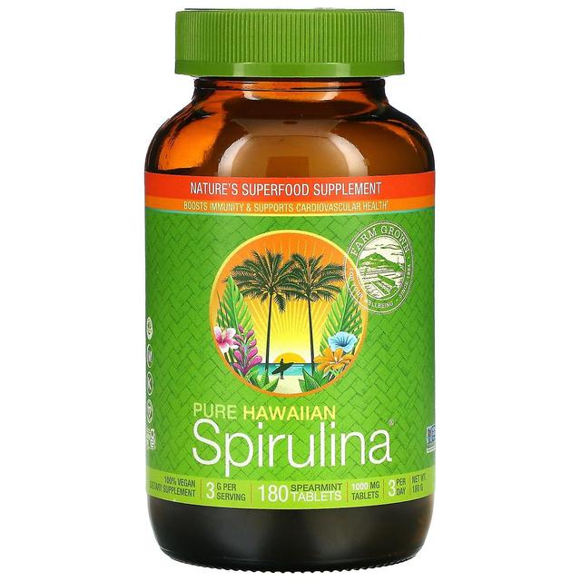 Nutrex Hawaii, Ren hawaiisk spirulina, Spearmint, 1.000 mg, 180 tabletter on Productcaster.