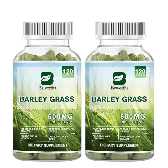 Organic Barley Grass Pill Rich In Immune Vitamins,fiber,minerals,antioxidants,and Proteins,help Immune System & Digestion Health Tib 2bottles 120pcs on Productcaster.