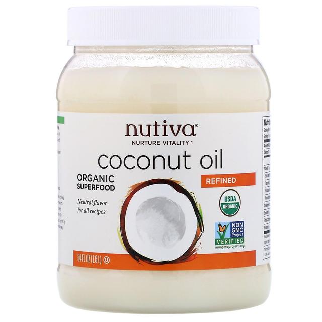 Nutiva, Organic Coconut Oil, Refined, 54 fl oz (1.6 l) on Productcaster.