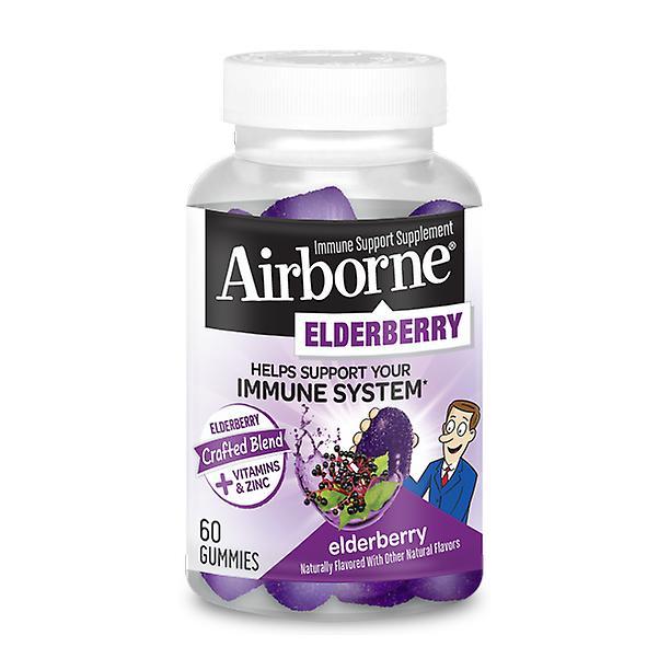 Airborne elderberry + vitamins & zinc crafted blend gummies, 60 ct on Productcaster.