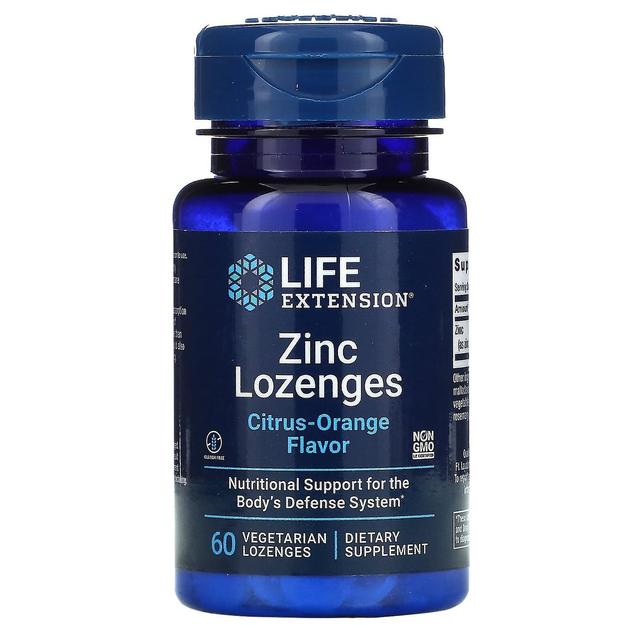 Life Extension, Zinc Lozenges, Citrus-Orange, 60 Vegetarian Lozenges on Productcaster.