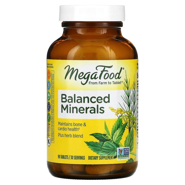 MegaFood, Balanced Minerals, 90 Tablets on Productcaster.