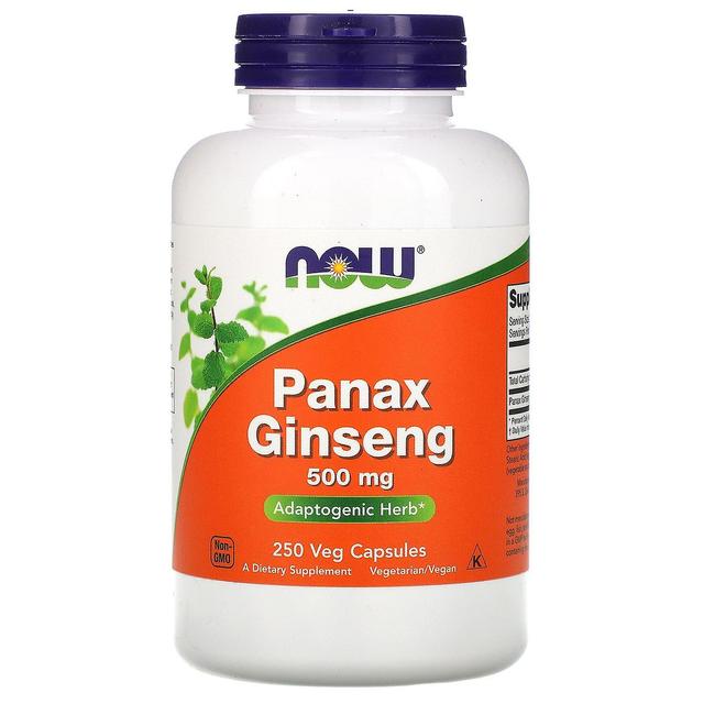 NOW Foods Nu Foods, Panax Ginseng, 500 mg, 250 Vegetarisch Capsules on Productcaster.