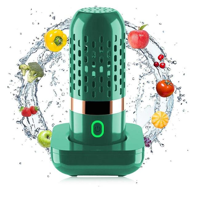 Fruit And Vegetable Washing Machine Hormone Reduction Bacteria Killing Cleaner Device For Cleaning Fruit,vegetable,rice,tableware C 1-10 Green on Productcaster.