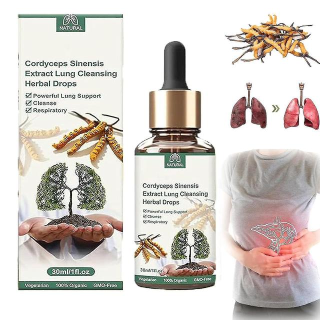 Cordyceps Sinensis Extract, Lung Clearing Drops, Clean Breathe, Natural Lung Cleanse, Promotes Self-cleaning Of The Lungs 1pcs on Productcaster.