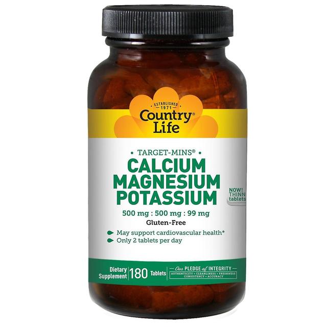 Country Life Livet på landet, Target-Mins Calcium, Magnesium, Kalium, 180 tabletter on Productcaster.