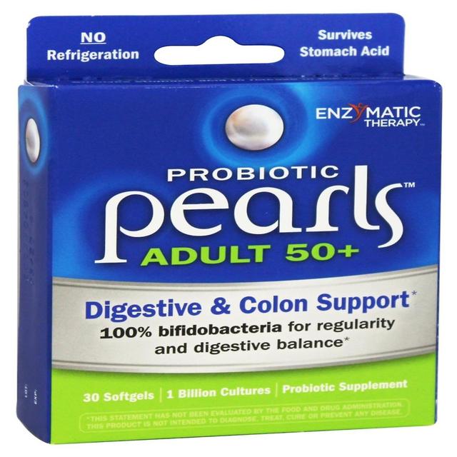 Enzymatic Therapy, Probiotic Pearls Adult 50+, 30 Softgels on Productcaster.