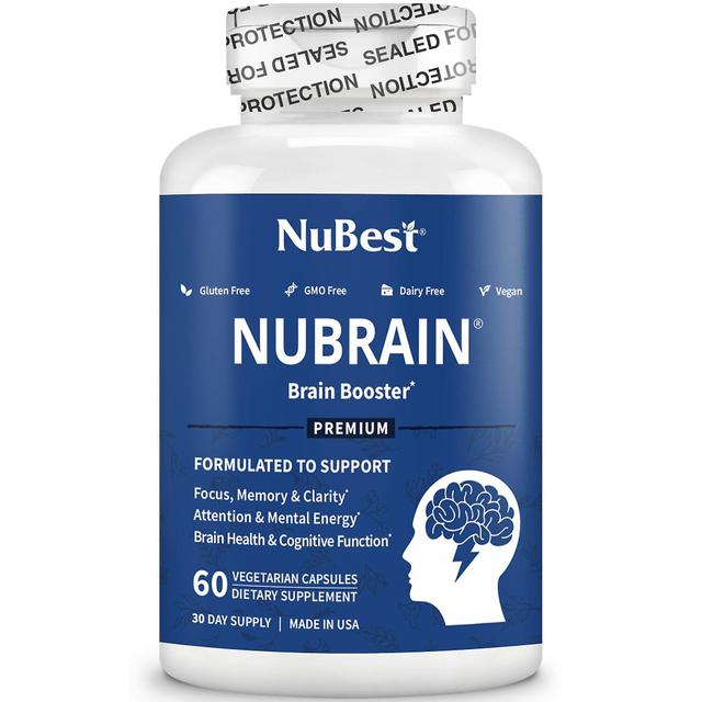 NuBest NuBrain, Brain Booster, Support Brain Health, Focus & Memory, 60 Vegan Capsules on Productcaster.