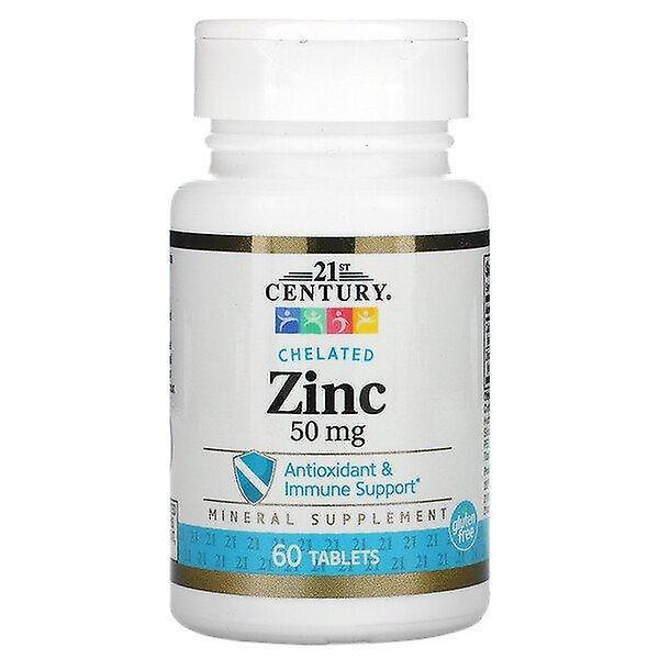 21st Century, Zinc, Chelated, 50 mg, 60 Tablets on Productcaster.