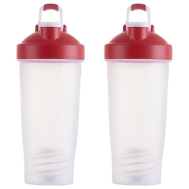 Plastic Protein Shake Bottle For Meal Replacement Shakes & Smoothies, Beverages, Mixing Salad Dressing Red on Productcaster.